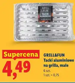 Lidl GRILL&FUN Tacki aluminiowe na grilla, małe 6 szt oferta