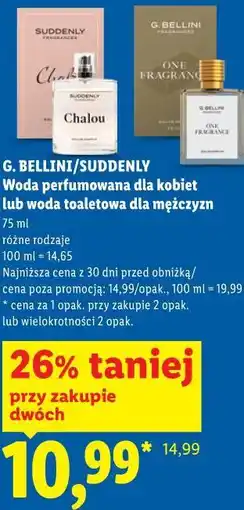 Lidl G. BELLINI/SUDDENLY Woda perfumowana dla kobiet lub woda toaletowa dla mężczyzn oferta