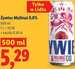 Lidl Żywiec Malinaż 0,0% oferta