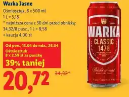 Lidl Warka Jasne oferta