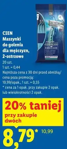 Lidl CIEN Maszynki do golenia dla mężczyzn, 2-ostrzowe oferta