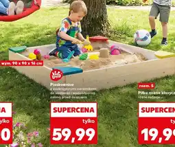 Kaufland Piaskownica z zaokrąglonymi narożnikami do siedzenia i wodoodporną osłoną przed deszczem oferta