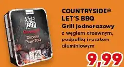 Kaufland COUNTRYSIDE LET'S BBQ Grill jednorazowy z węglem drzewnym, podpałką i rusztem aluminiowym oferta