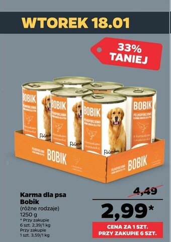 Karma dla psa Bobik 1250g