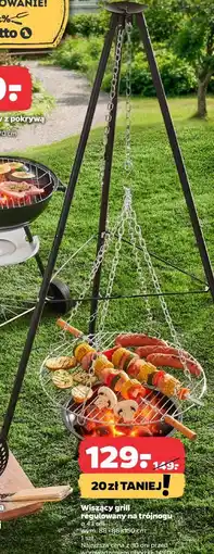 Netto Wiszący grill regulowany na trójnogu ø 43 cm wym. 88x88x150 cm oferta