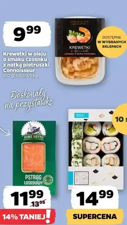 Netto Krewetki w oleju o smaku czosnku z natką pietruszki Connoisseur oferta
