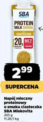 Netto Napój mleczny proteinowy o smaku ciasteczka SBA Mlekovita oferta