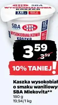 Netto Kaszka wysokobiałkowa o smaku waniliowym SBA Mlekovita oferta
