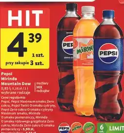 Intermarche Pepsi Mirinda Mountain Dew 0,85 l, wybrane rodzaje oferta