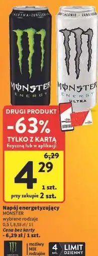 Intermarche Napój energetyzujący Monster oferta
