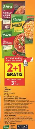 Intermarche Fix, Zapiefix KNORR wybrane rodzaje oferta