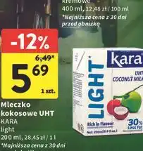 Intermarche Mleczko kokosowe UHT KARA light oferta