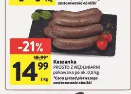 Intermarche Kaszanka PROSTO Z WĘDLINIARNI pakowana po ok oferta
