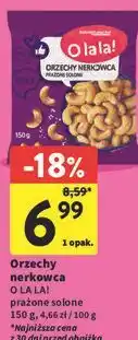Intermarche Orzechy nerkowca O LA LA! prażone solone oferta