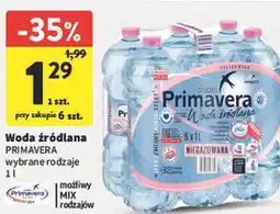 Intermarche Woda źródlana Primavera wybrane rodzaje oferta
