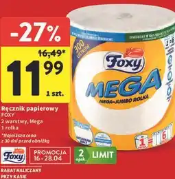 Intermarche Ręcznik papierowy FOXY 2 warstwy, Mega 1 rolka oferta