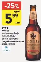 Intermarche Piwo KOMES wybrane rodzaje oferta