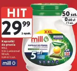Intermarche Kapsułki do prania MILL 5 in 1 universal 50 szt oferta