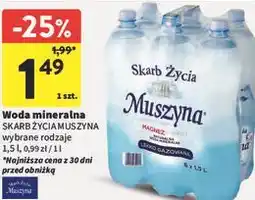 Intermarche Woda mineralna Skarb Życia Muszyna wybrane rodzaje oferta