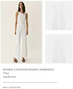 ZARA SPODNIE Z WYSOKIM STANEM I SUWAKIEM Z TYŁU oferta