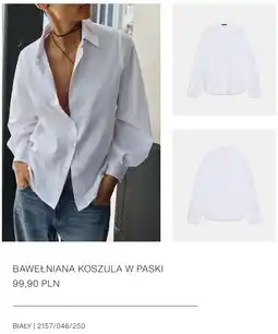 ZARA ZARA BAWEŁNIANA KOSZULA W PASKI oferta
