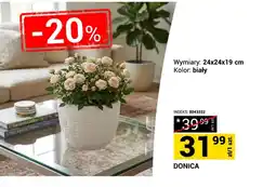 Merkury Market Donica biała 24x24x19cm oferta