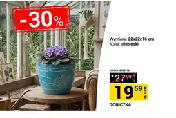 Merkury Market Doniczka 22x22x16 cm niebieska oferta