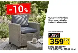 Merkury Market Fotel ogrodowy Technorattan Stockholm szary oferta