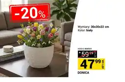 Merkury Market Donica biała 30x30x22cm oferta