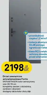 Castorama Drzwi zewnętrzne antynamieniowe Fortis oferta