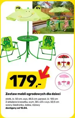 Bricomarche Zestaw mebli ogrodowych dla dzieci żabka oferta