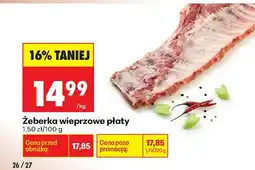 Biedronka Żeberka wieprzowe płaty oferta