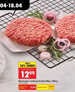 Biedronka Big burger wołowy oferta