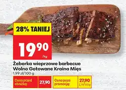 Biedronka Żeberka wieprzowe barbecue Wolno Gotowane oferta