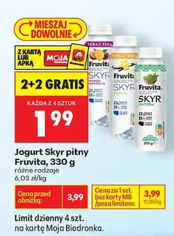 Biedronka Jogurt pitny różne rodzaje oferta