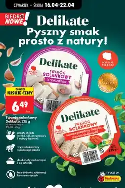 Biedronka Twaróg solankowy z czosnkiem oferta