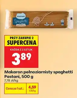 Biedronka Makaron pełnoziarnisty spaghetti oferta