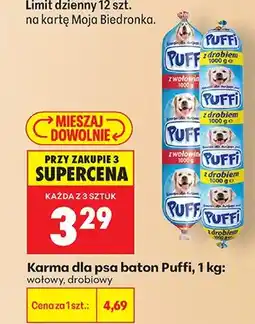 Biedronka Karma dla psa baton wołowy oferta