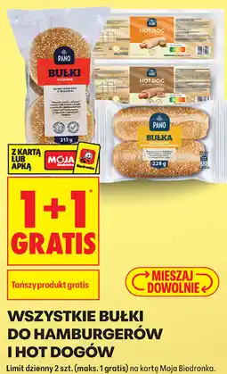 Biedronka WSZYSTKIE BUŁKI DO HAMBURGERÓW I HOT DOGÓW oferta