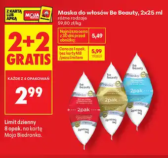 Biedronka Maska do włosów Be Beauty oferta