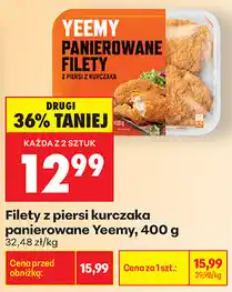 Biedronka Filety z piersi kurczaka panierowane Yeemy oferta