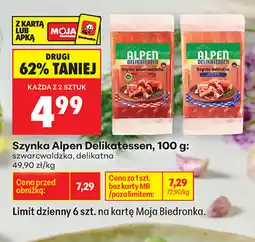 Biedronka Szynka Alpen Delikatessen oferta