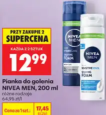 Biedronka Pianka do golenia NIVEA MEN, 200 ml różne rodzaje oferta