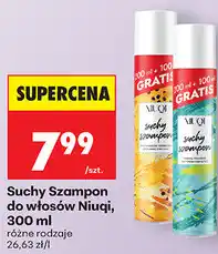 Biedronka Suchy Szampon do włosów Niuqi, 300 ml różne rodzaje oferta