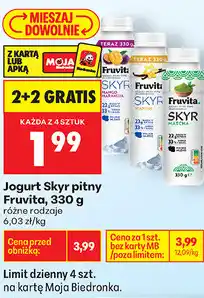 Biedronka Jogurt Skyr pitny Fruvita oferta