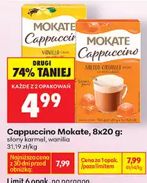 Biedronka Cappuccino Mokate, 8x20 g: słony karmel, wanilia oferta