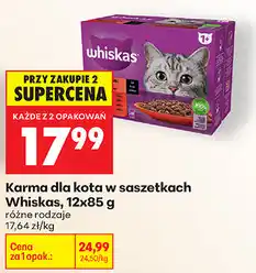 Biedronka Karma dla kota w saszetkach Whiskas oferta
