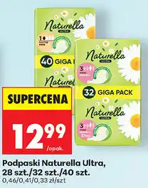 Biedronka Podpaski Naturella Ultra, 28 szt./32 szt./40 szt oferta