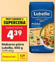 Biedronka Makaron pióra Lubella oferta