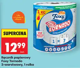 Biedronka Ręcznik papierowy Foxy Tornado 3-warstwowy, 1 rolka oferta
